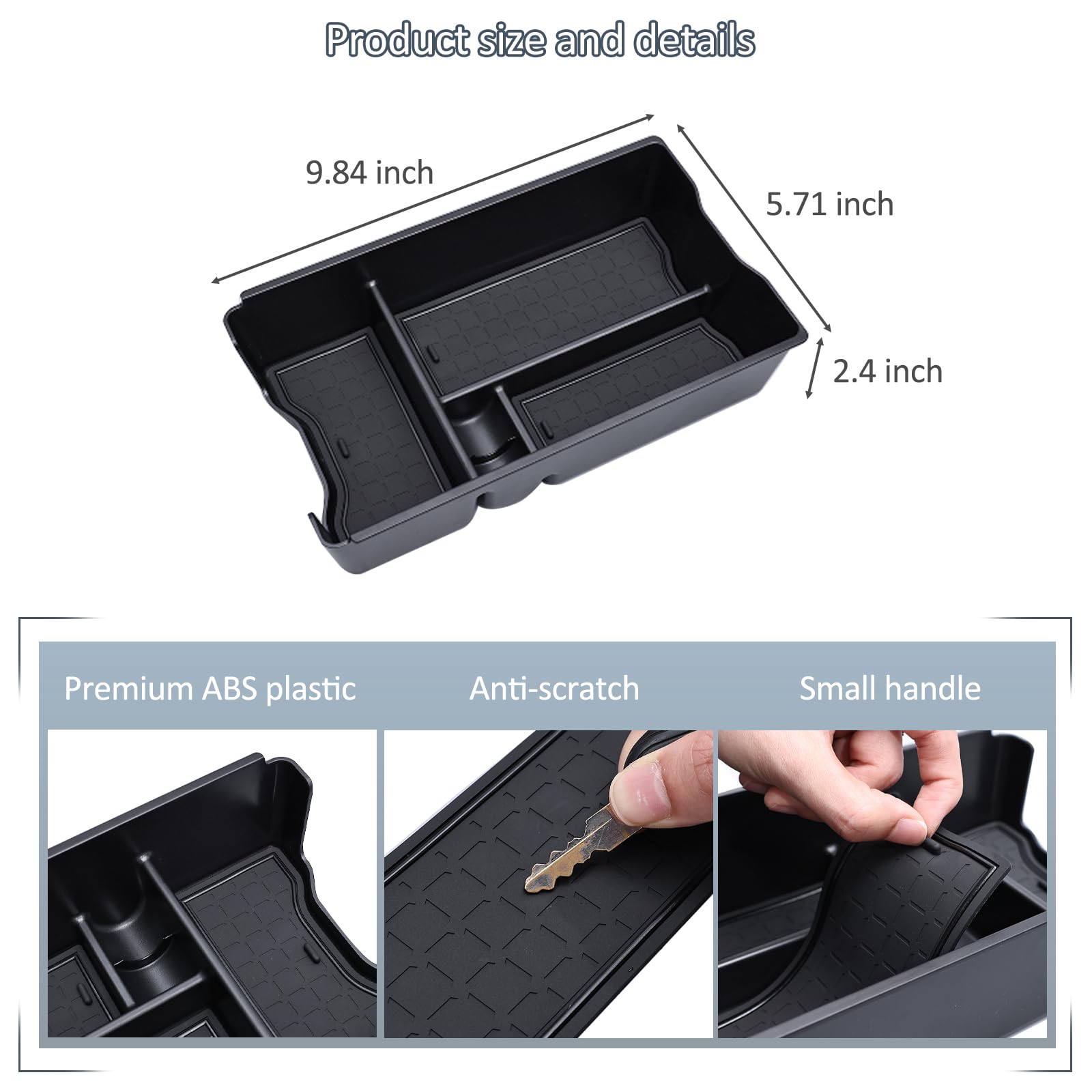 JDMCAR organizer shown with hand for scale to illustrate compact fit