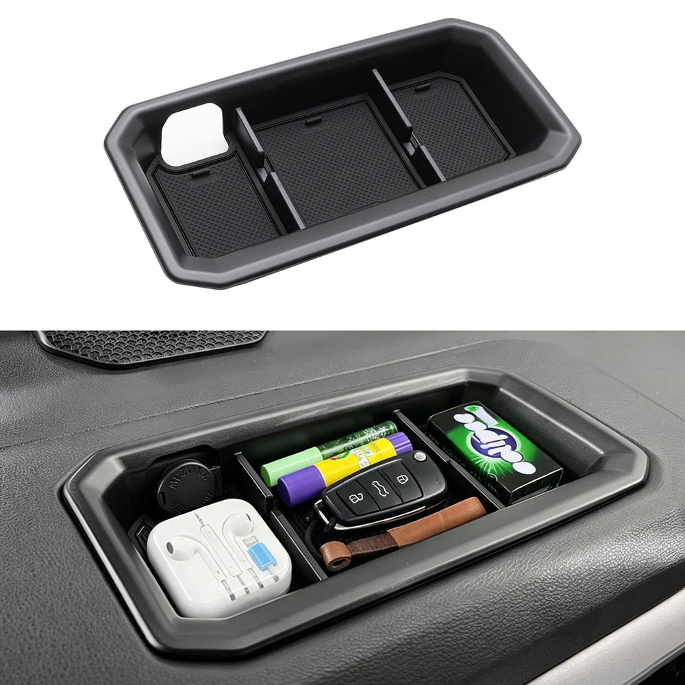 JDMCAR front view of dashboard tray showing fit and clean look