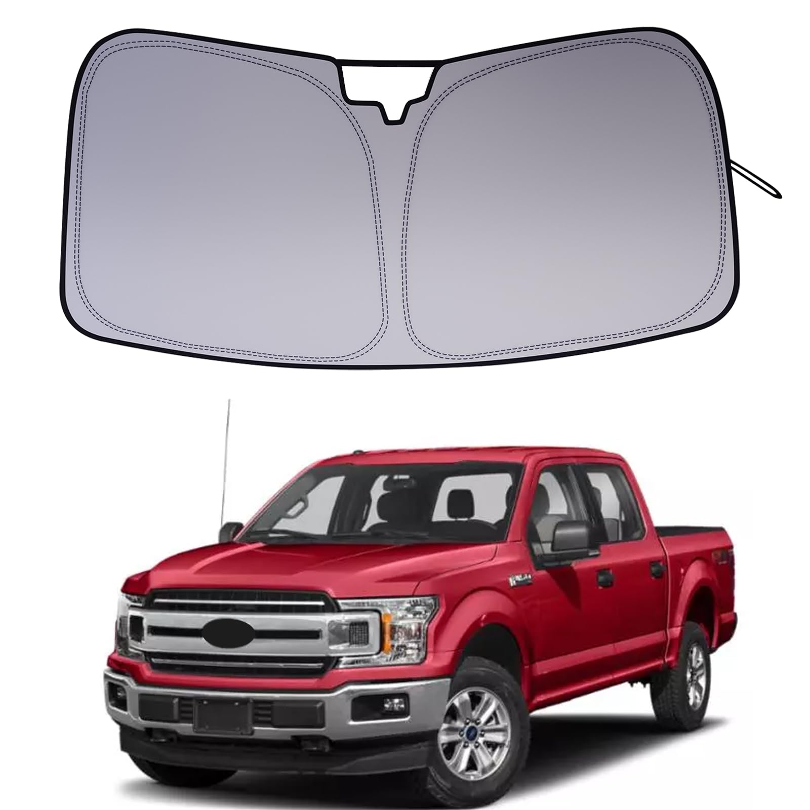 JDMCAR lifestyle image of F-150 parked in sun with shade installed for heat control