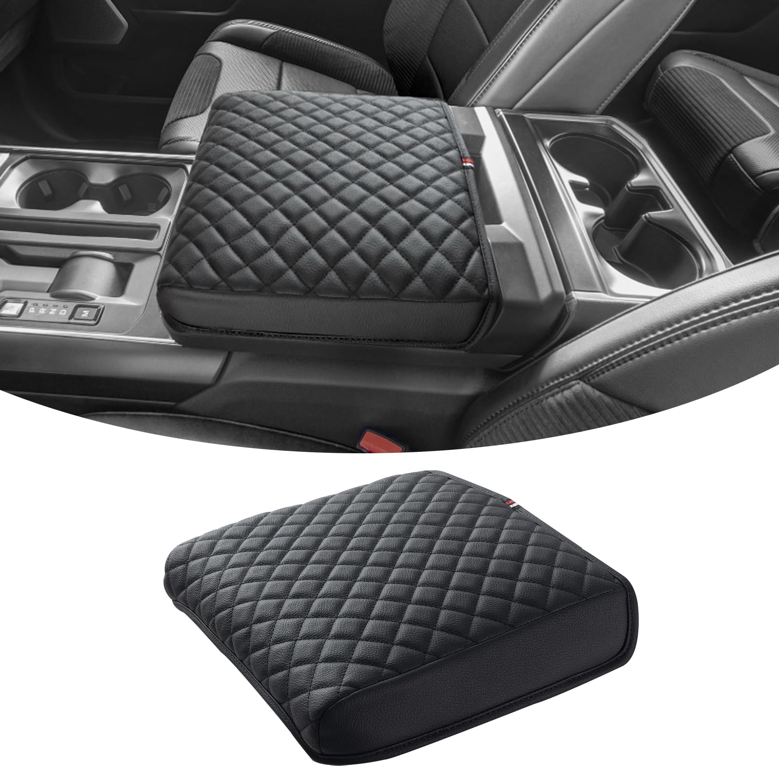 JDMCAR front view of armrest cover showing clean restored console and protection