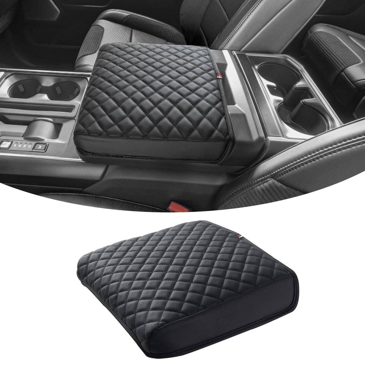 JDMCAR front view of armrest cover showing clean restored console and protection