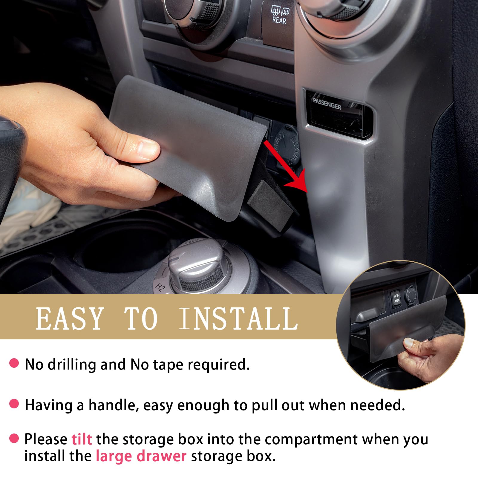 JDMCAR glossy faceplate detail matching 4Runner trim for seamless integration
