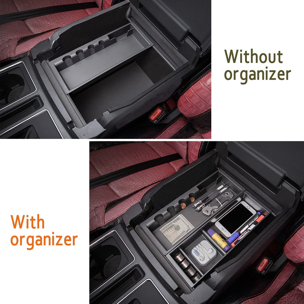 JDMCAR detail of compartments holding cables and small items securely