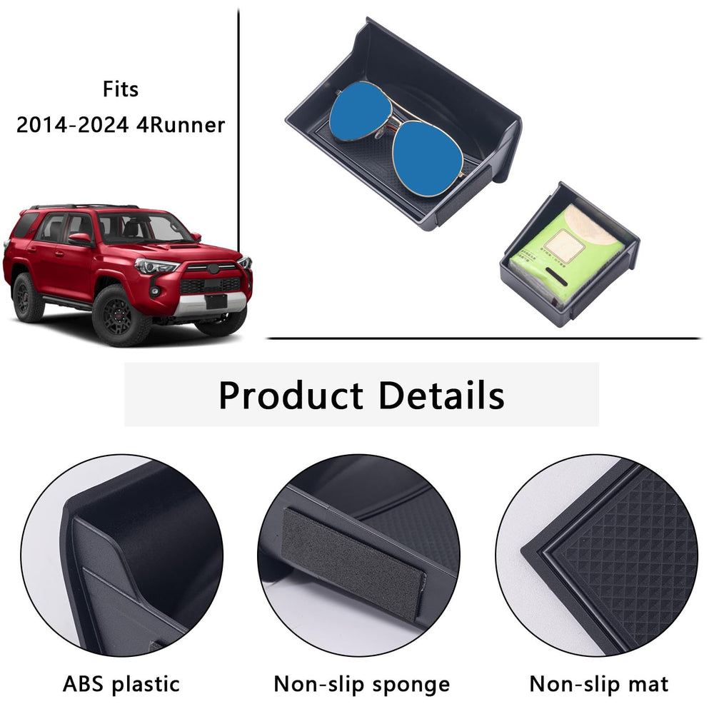 JDMCAR drawer beside sunglasses illustrating compact storage capacity