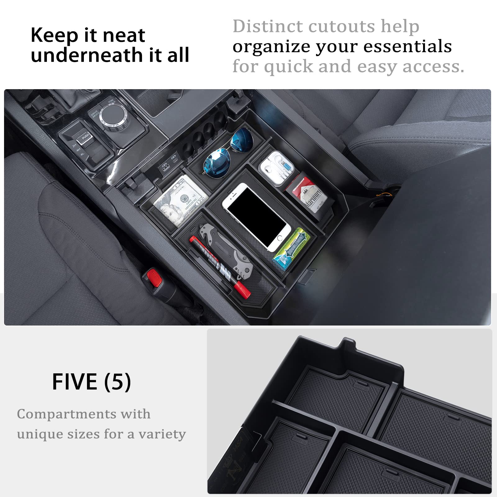 JDMCAR close-up of ABS matte finish and texture for durable interior protection