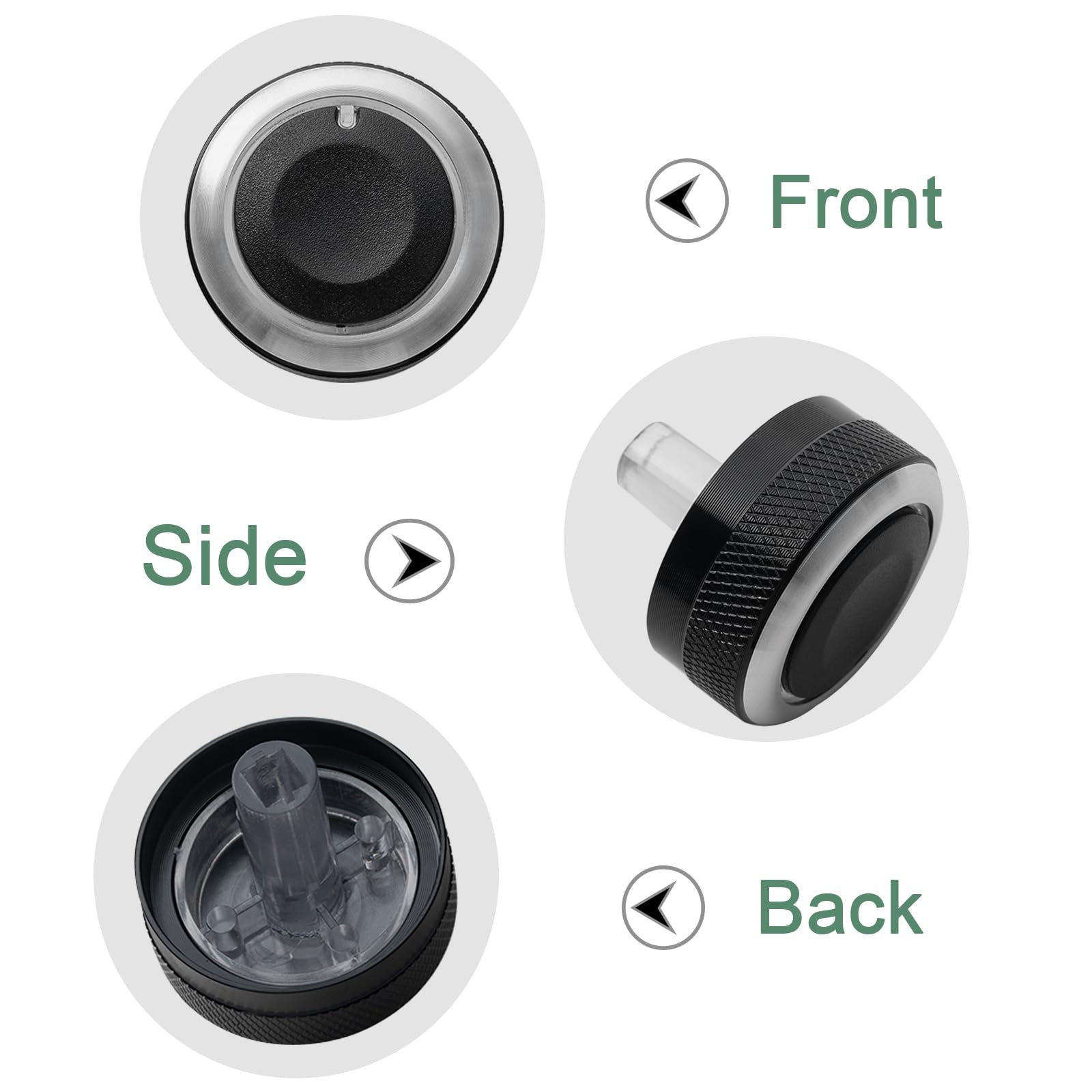 JDMCAR illuminated knobs at night improving visibility and clarity