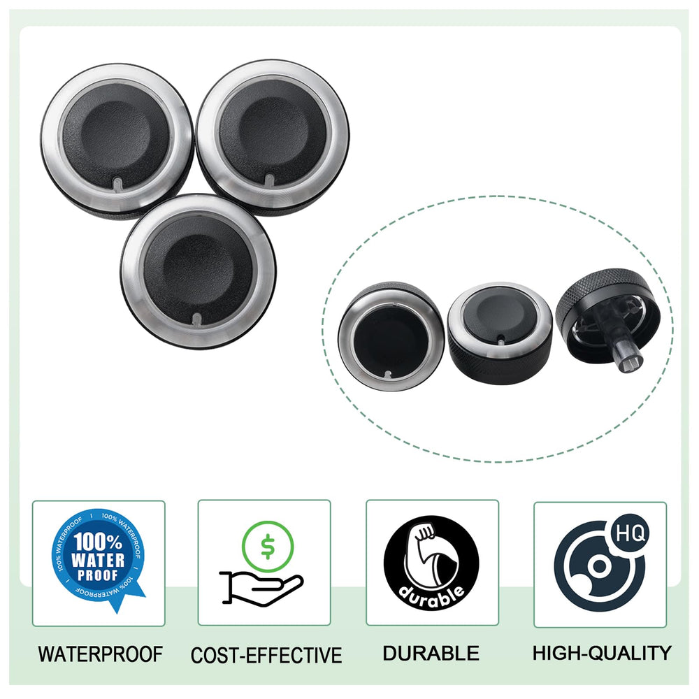 JDMCAR packaging and contents showing all included replacement knobs