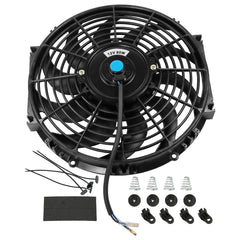 JDMSPEED 12" front view showing fan blade and frame for improved cooling