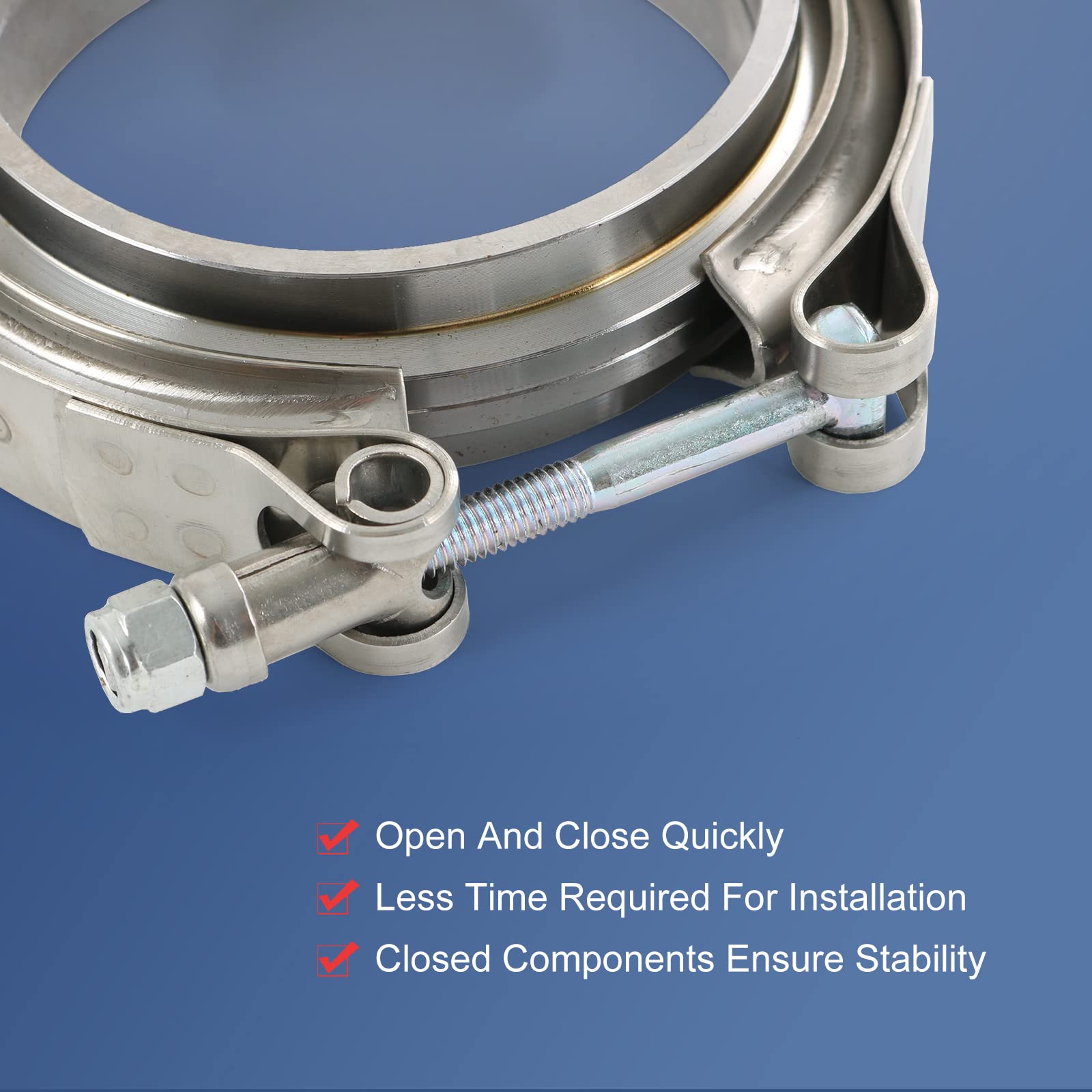 JDMSPEED assembled flanges mounted on pipe showing correct fit and leak prevention benefit