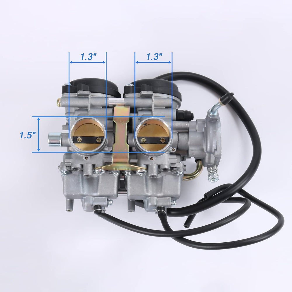 JDMSPEED carburetor installed on ATV manifold demonstrating straightforward fitment