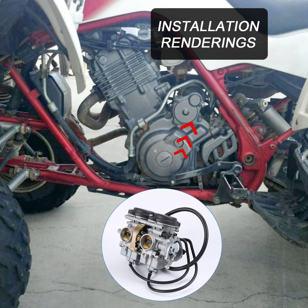 JDMSPEED carburetor beside ruler showing measurements, confirms correct fit dimensions