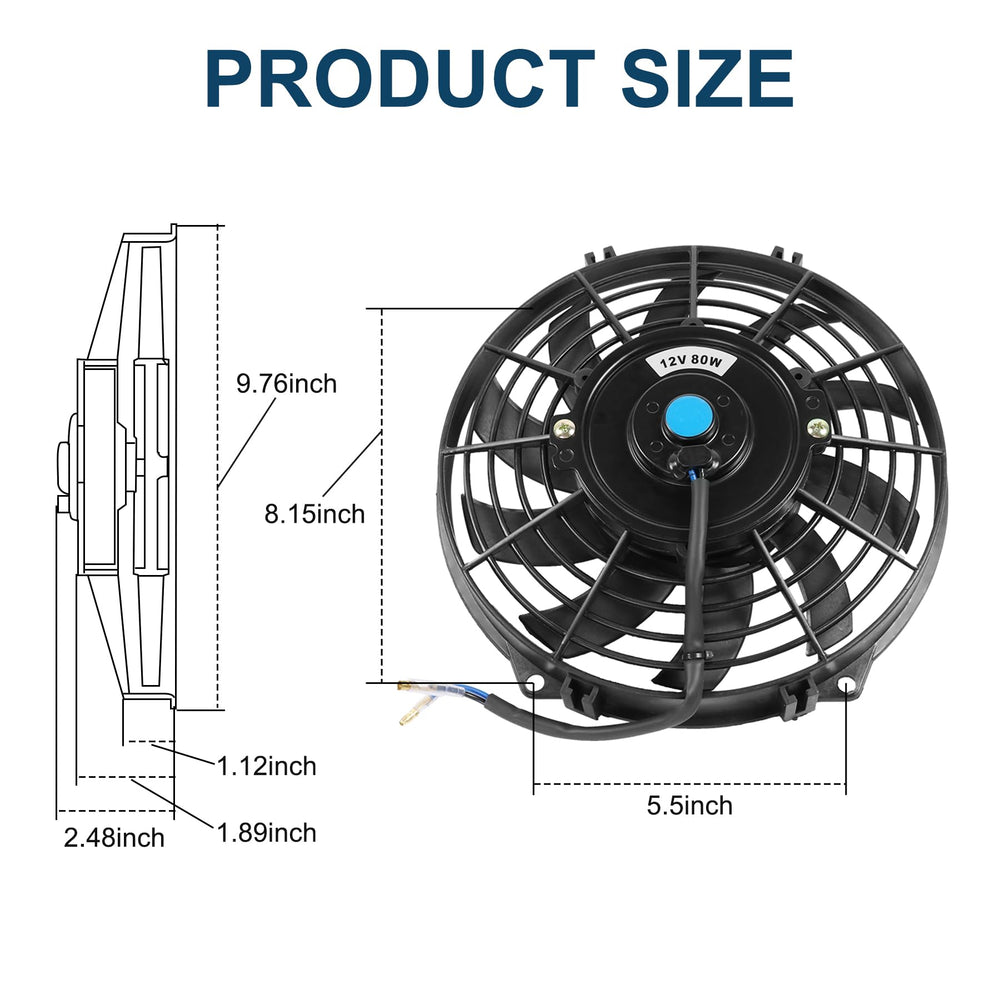 JDMSPEED close-up of fan blades and motor showing durable construction benefit