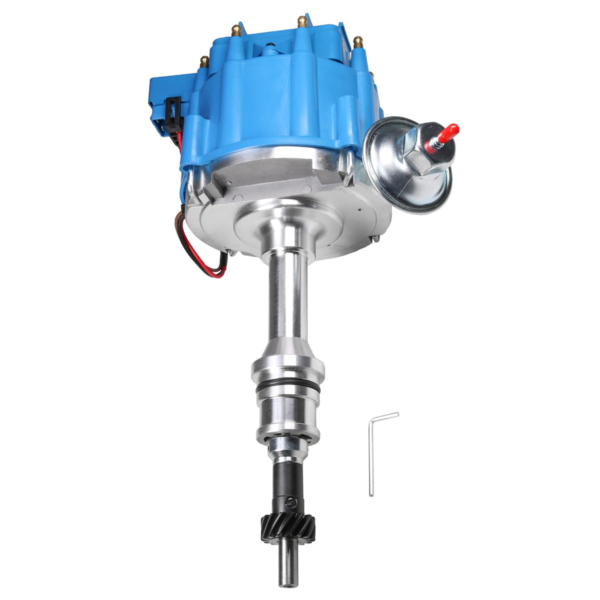JDMSPEED distributor front view showing cap and tower benefits reliable spark routing