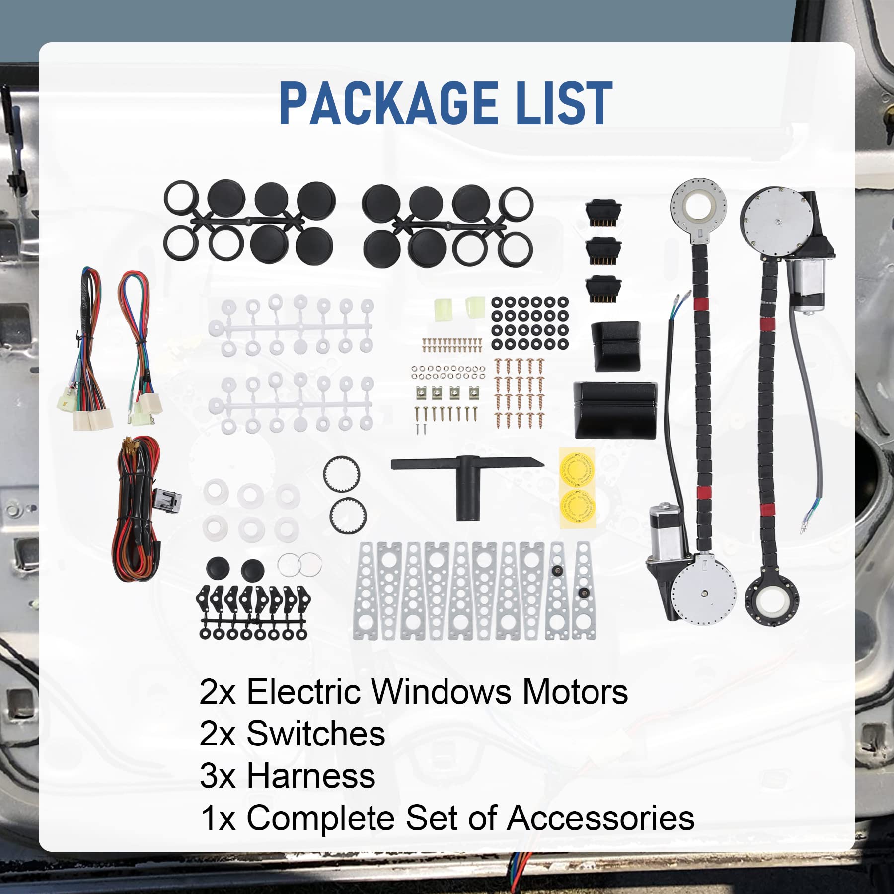 JDMSPEED hardware layout with mounting parts for straightforward installation benefit