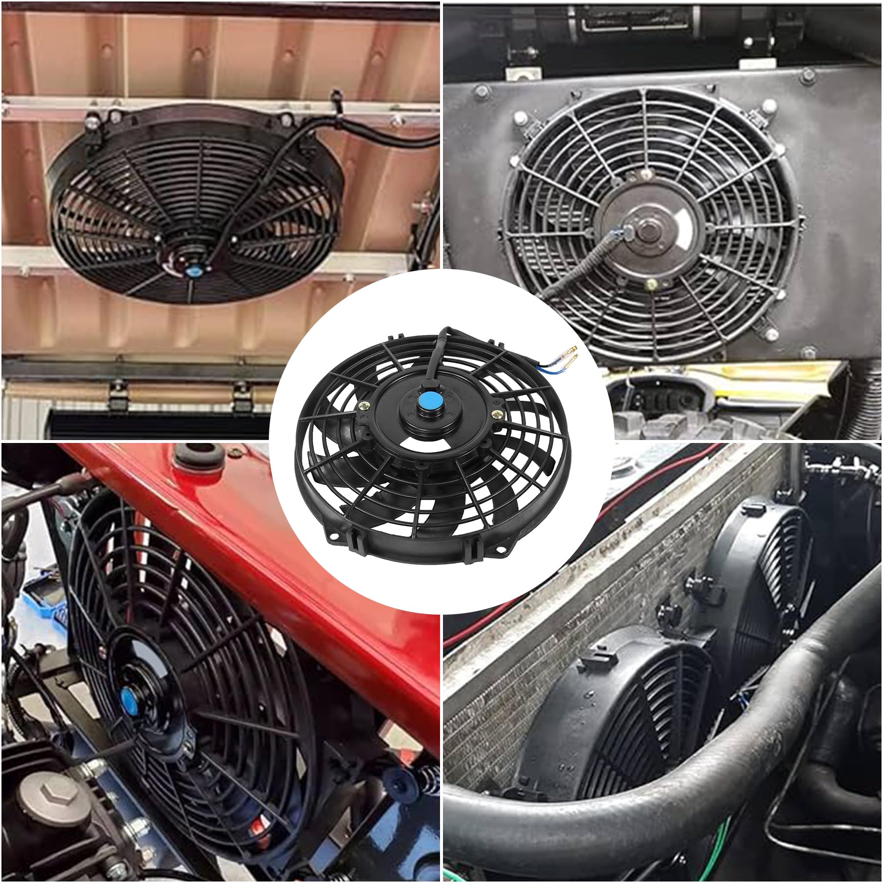 JDMSPEED fan mounted as puller behind radiator showing enhanced rear cooling