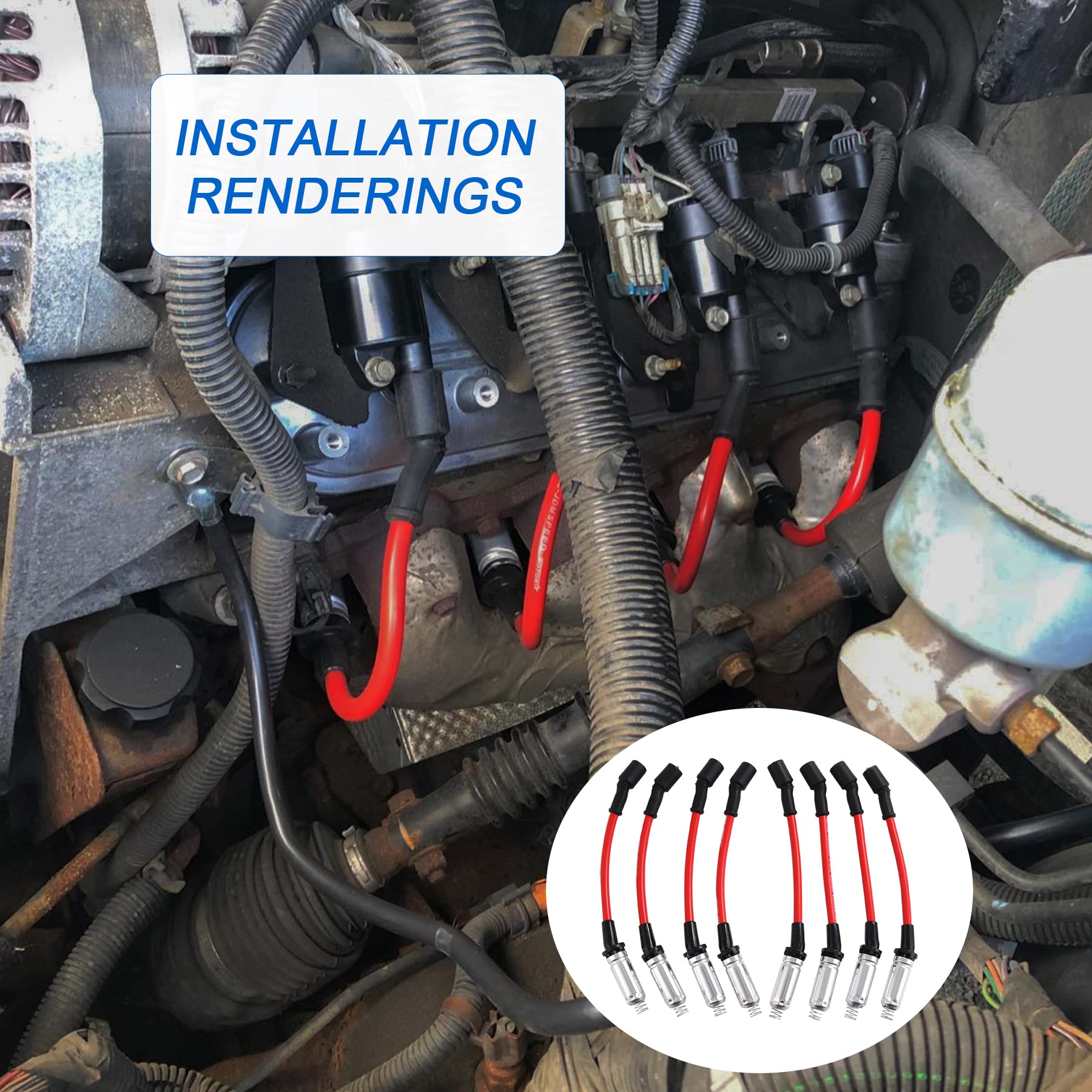 JDMSPEED plugs laid with spec sheet showing OEM-fit confidence
