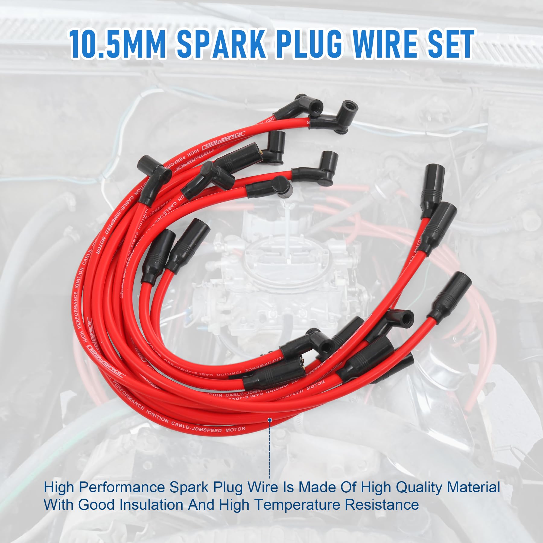 JDMSPEED hand holding single wire for scale, illustrates compact durable design benefit