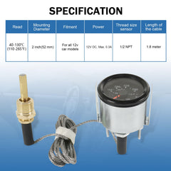 JDMSPEED sensor thread close-up showing 1/2 NPT metal fitting for leak-resistant mounting