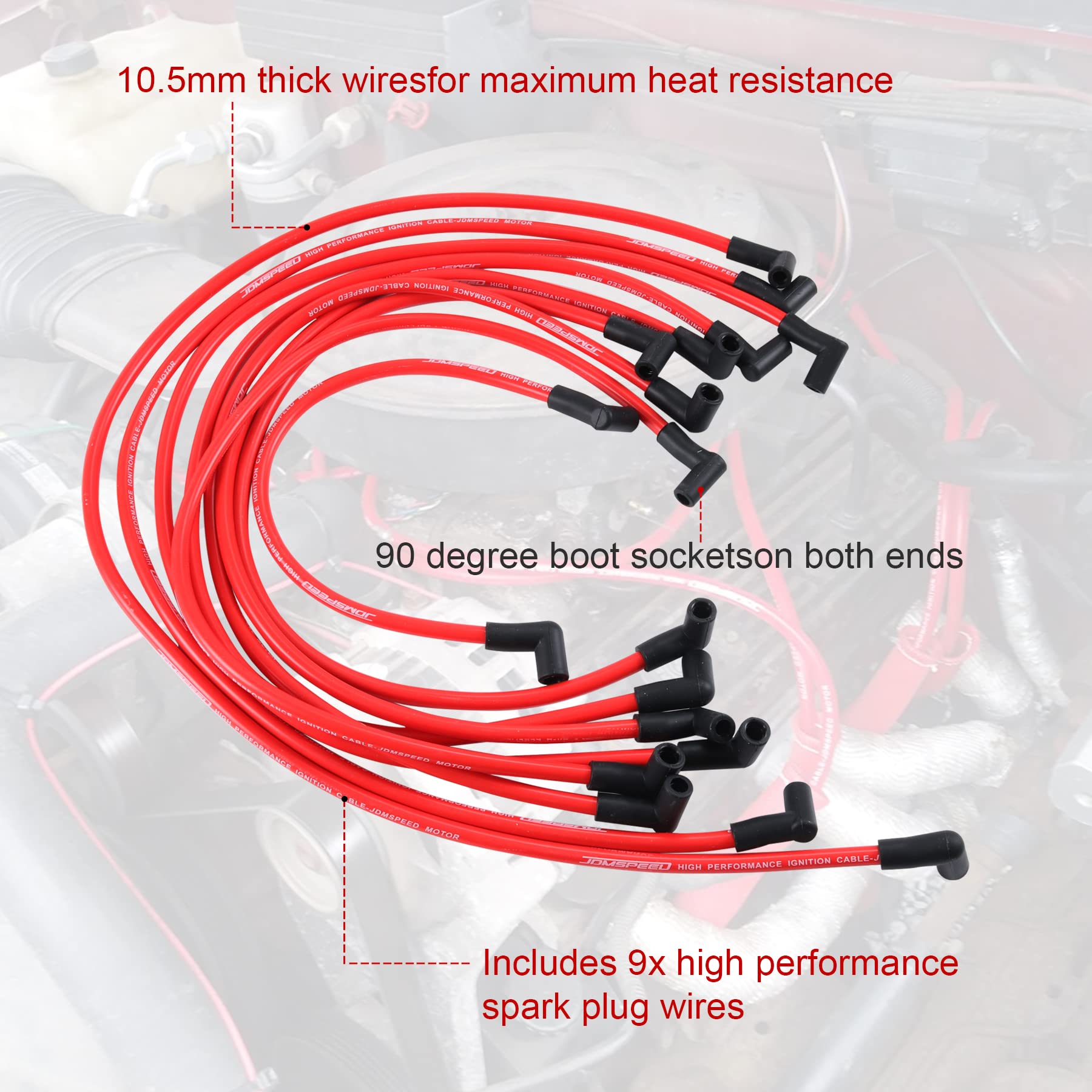 JDMSPEED silicone jacket texture detail highlighting heat and oil resistance