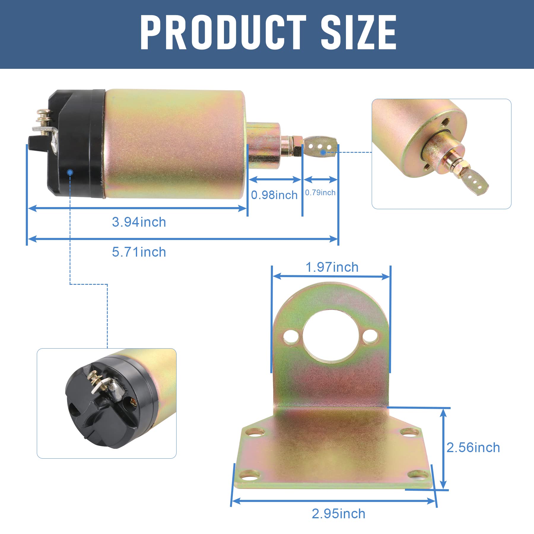 JDMSPEED solenoid next to a ruler showing scale for planning fitment and clearance
