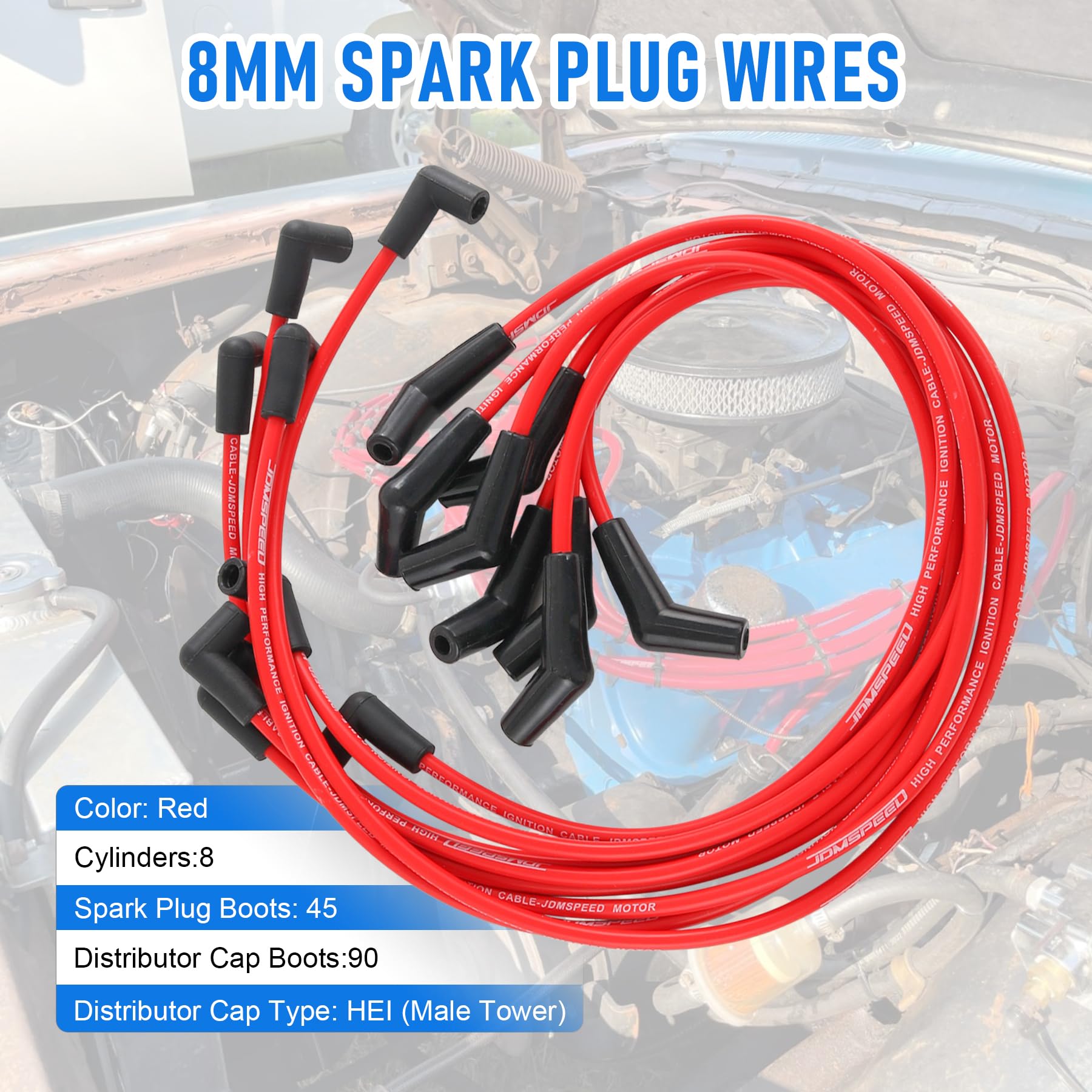 JDMSPEED spiral core wire texture showing low-resistance construction benefit