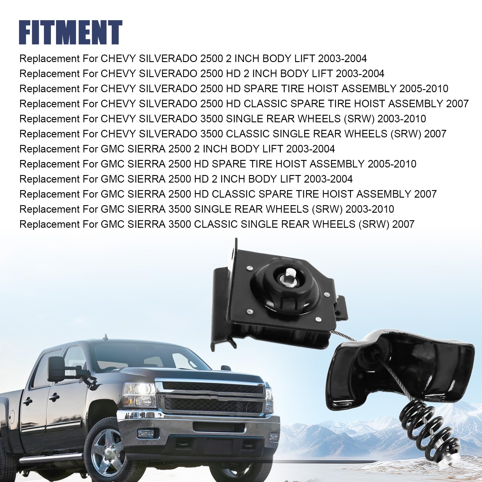 JDMSPEED hoist installed under truck showing restored spare access and roadside convenience