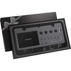 JDMstyle front view of black license plate frame showing sleek profile and clean edge