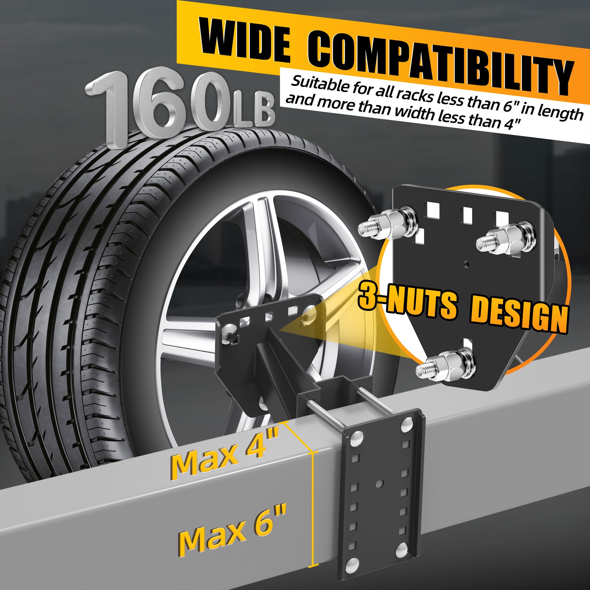 JEACENT bolt pattern overlay showing wide wheel compatibility benefit