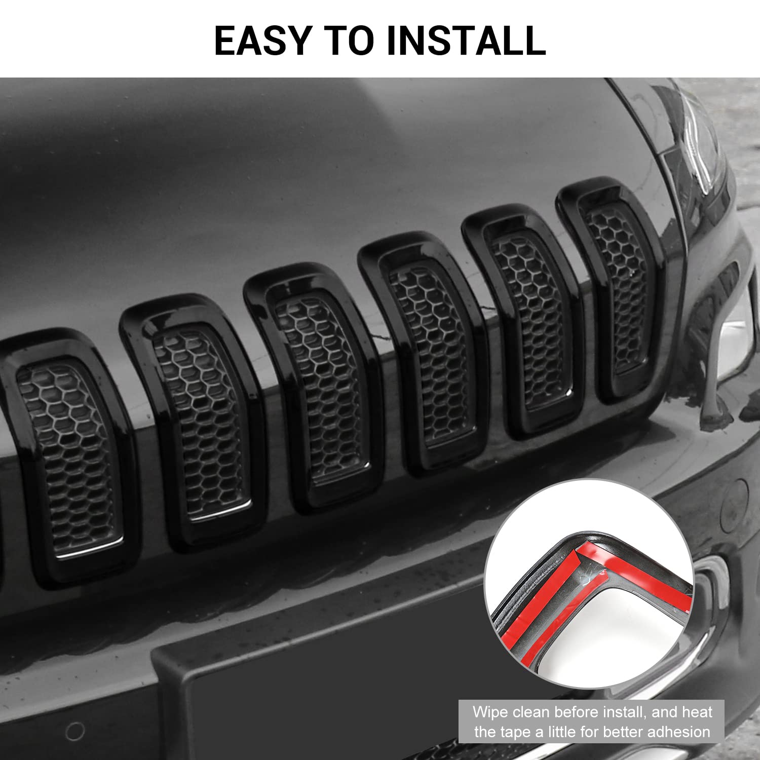 JeCar edge detail showing precise fitment at grille mounting points
