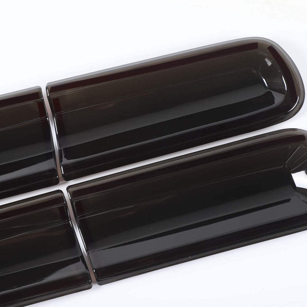 JeCar taillight covers at night showing preserved light function and style