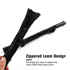 JeCar zipper detail demonstrating zip-on installation convenience and speed