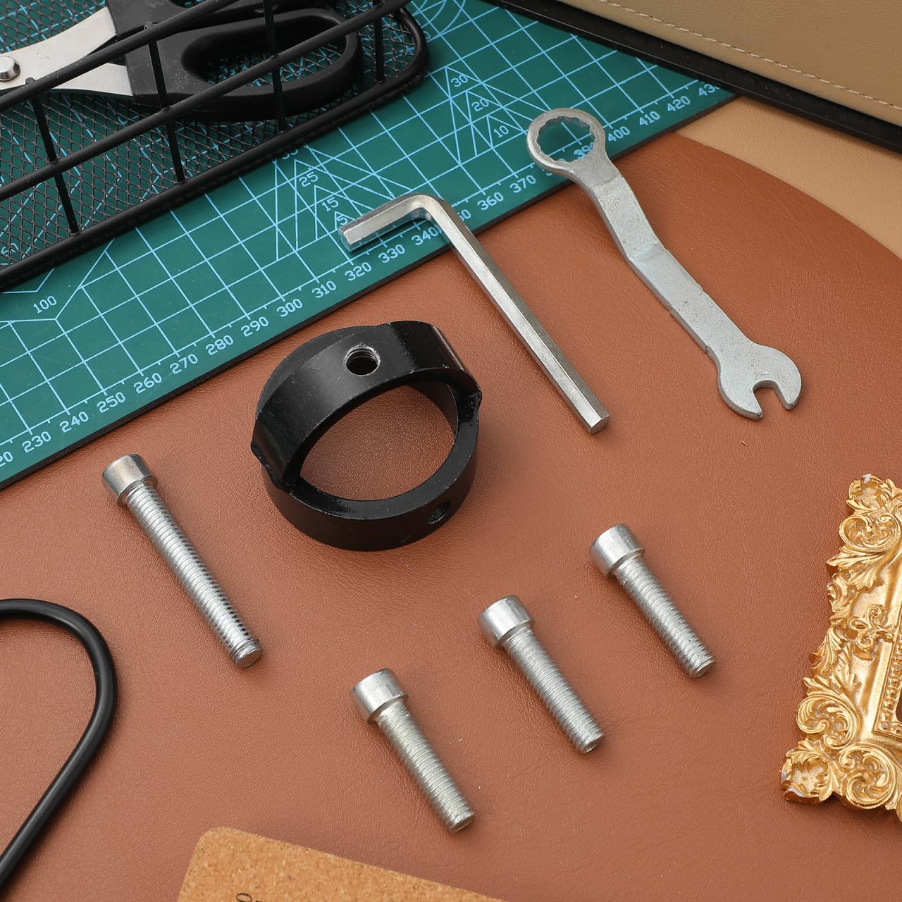 JECOMPRIS packaging layout with all parts displayed for easy identification