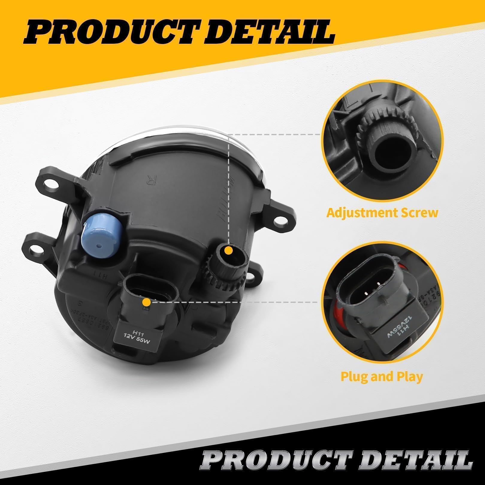 Jecoupoon fog light wiring connector detail ensures straightforward electrical hookup