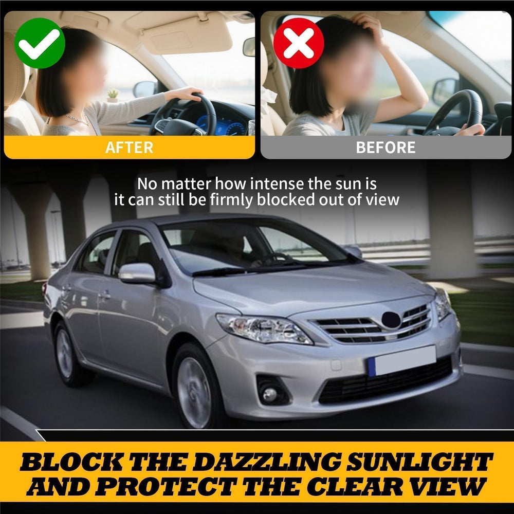 Jecoupoon visor in car blocking sun to improve driving comfort