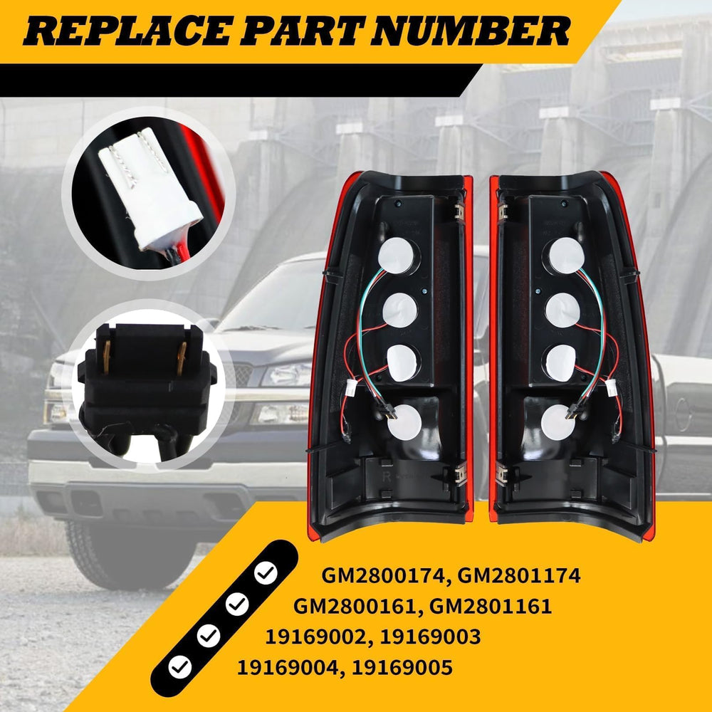 Jecoupoon included turn and brake bulbs shown, simplifies replacement setup