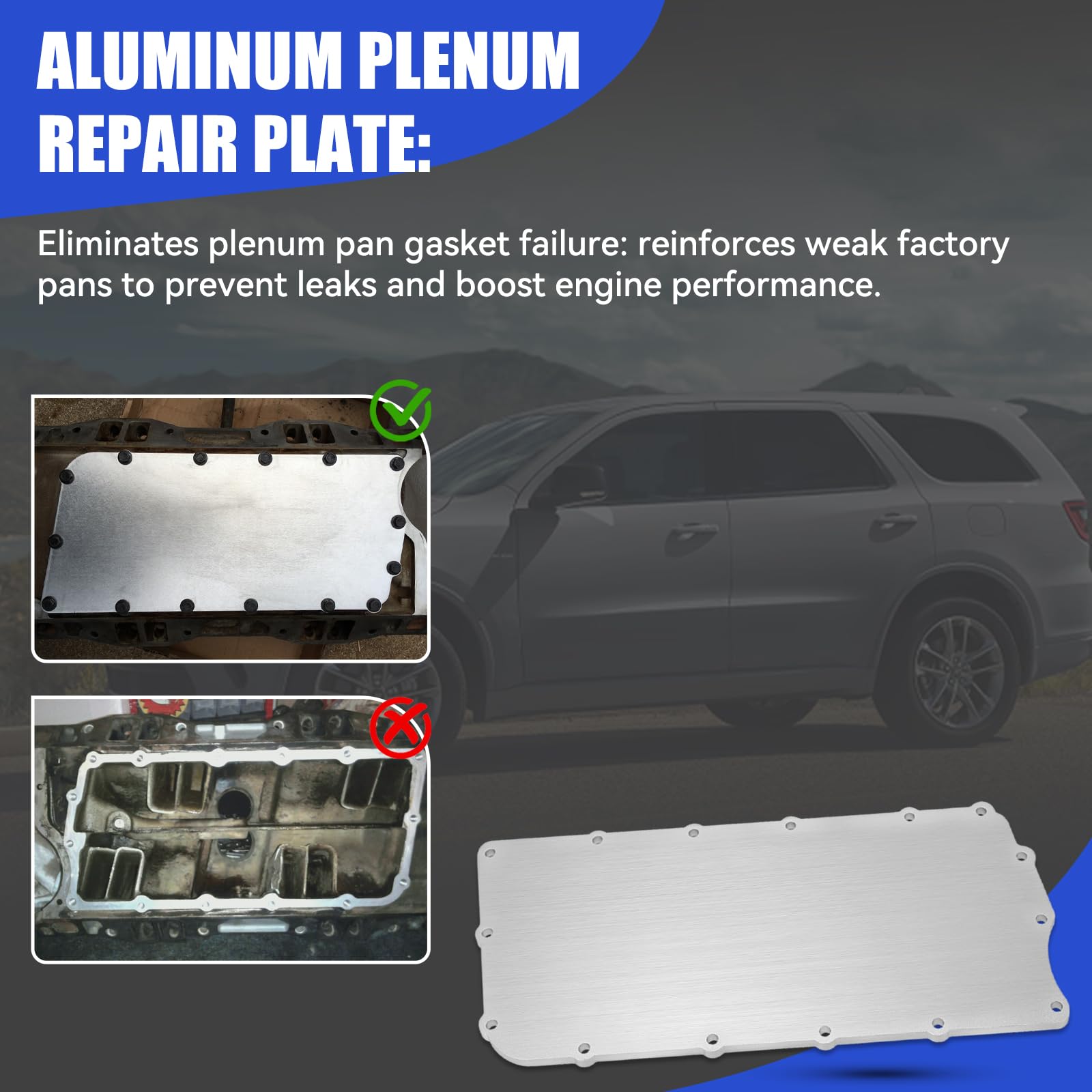 Jerbor plenum plate edge close-up highlighting 1/4 inch thickness durability