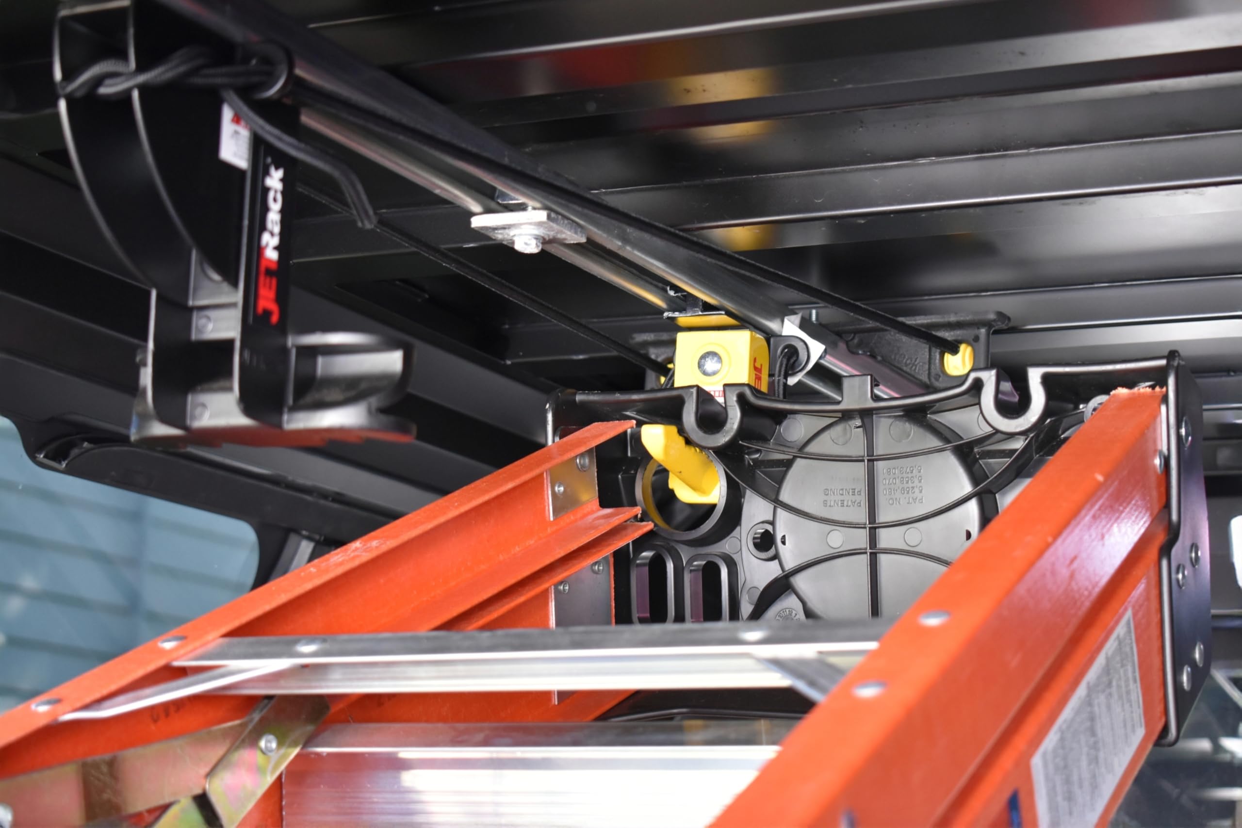JET Rack with ladder being loaded illustrating faster access and safety benefit