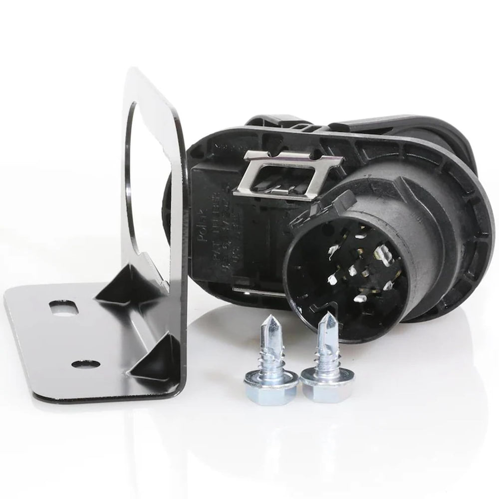 Jetuplusllc adapter in real towing scene with truck and trailer showing practical use