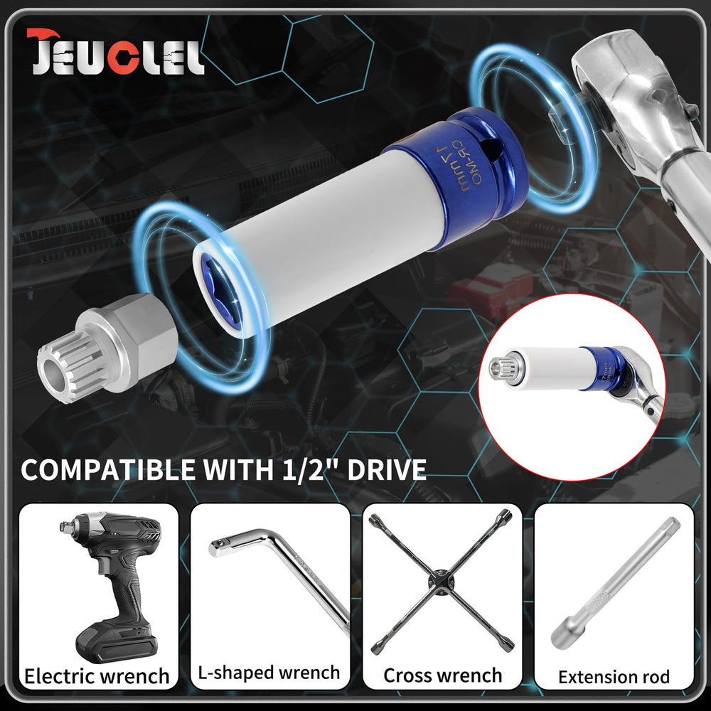 JEUCLEL blow-molded case open for protected storage and easy transport