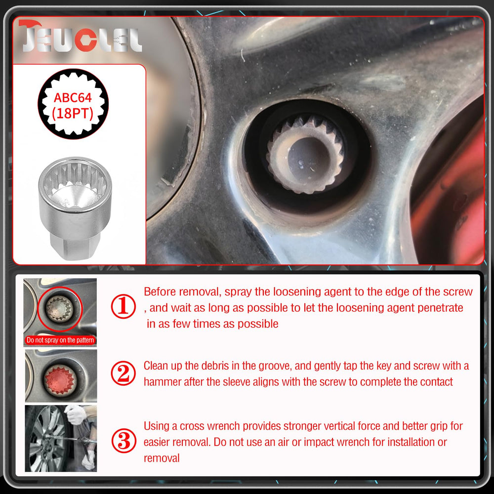JEUCLEL blow-molded case open with sockets organized for quick access