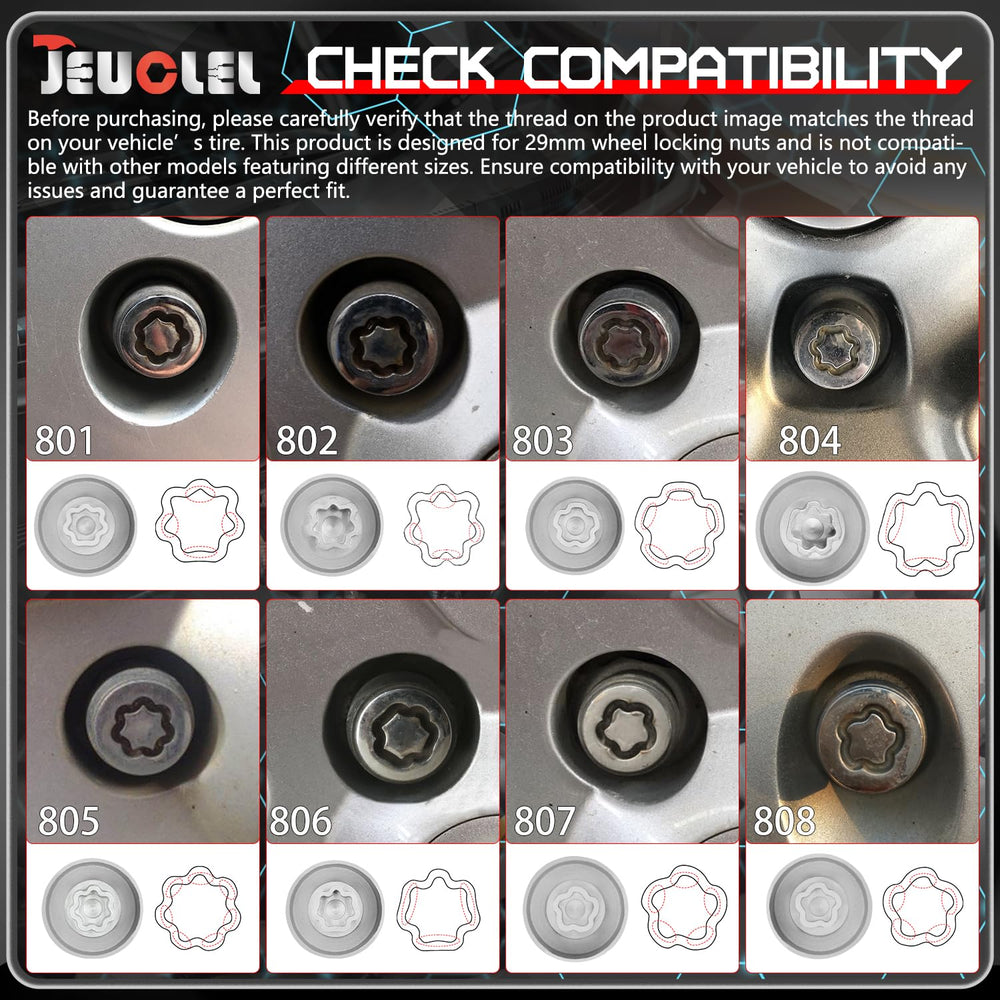 JEUCLEL close-up of 805 key profile highlighting precise engagement