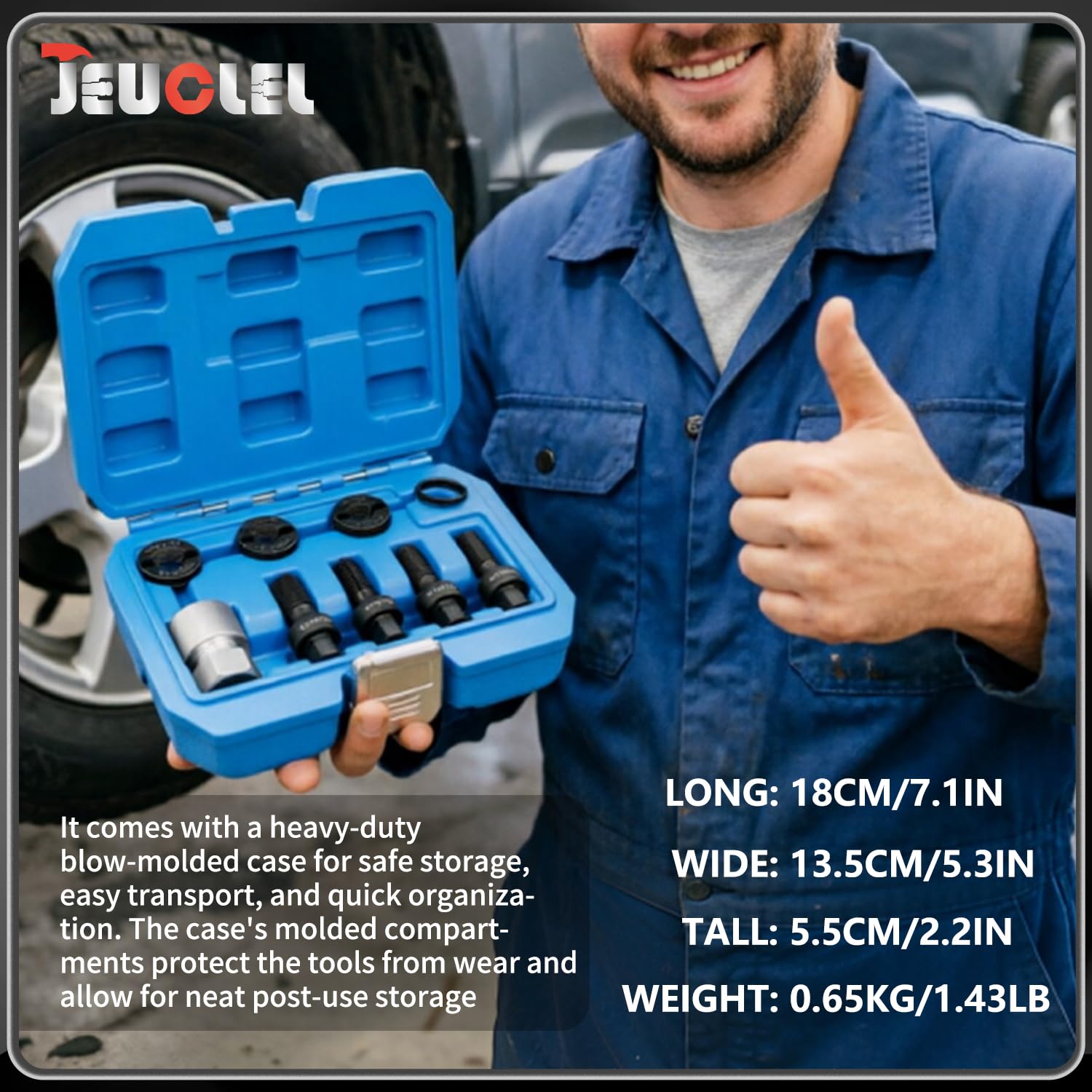 JEUCLEL compact case closed for protected storage and transport