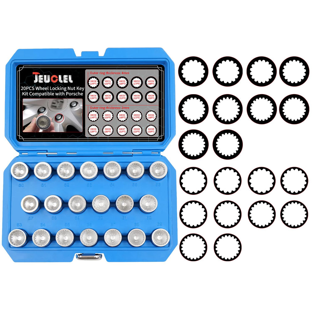 JEUCLEL front packaging showing the 20-piece kit and model compatibility benefit