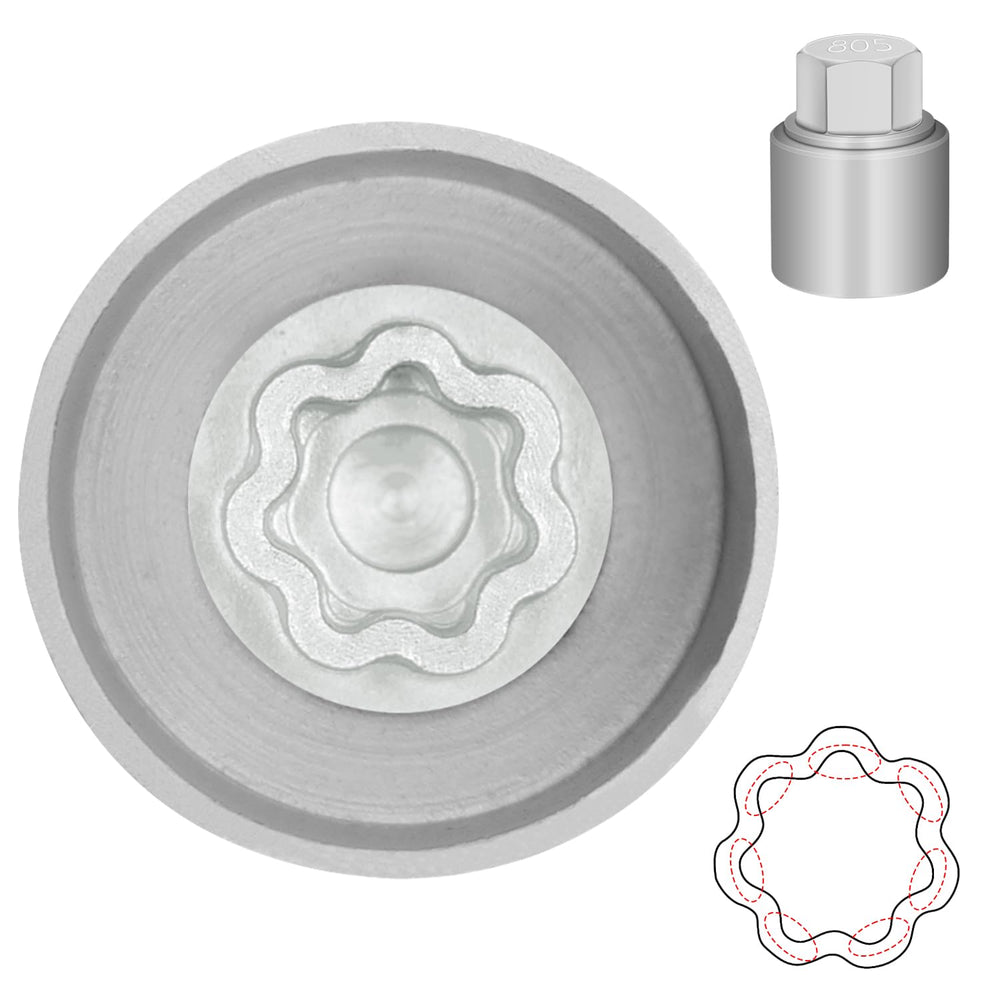 JEUCLEL front view of 805 key showing product and fit benefit