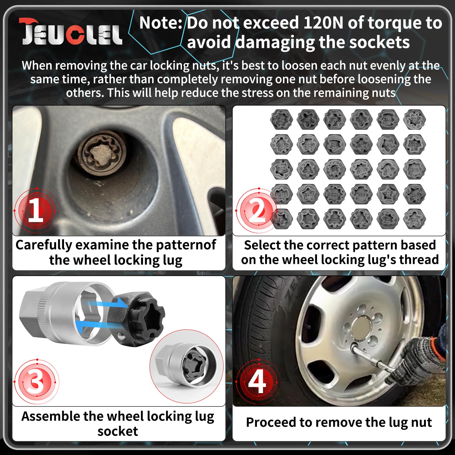 JEUCLEL hand holding socket illustrating compact scale and portability