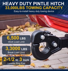 JEXTRA pintle hitch close-up of hook detail highlighting heavy-duty forging strength