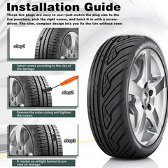 Jeyermier plug insertion into tire illustrating fast emergency sealing