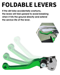 JFG RACING lever folded outward to show crash-friendly pivot and reduced breakage risk