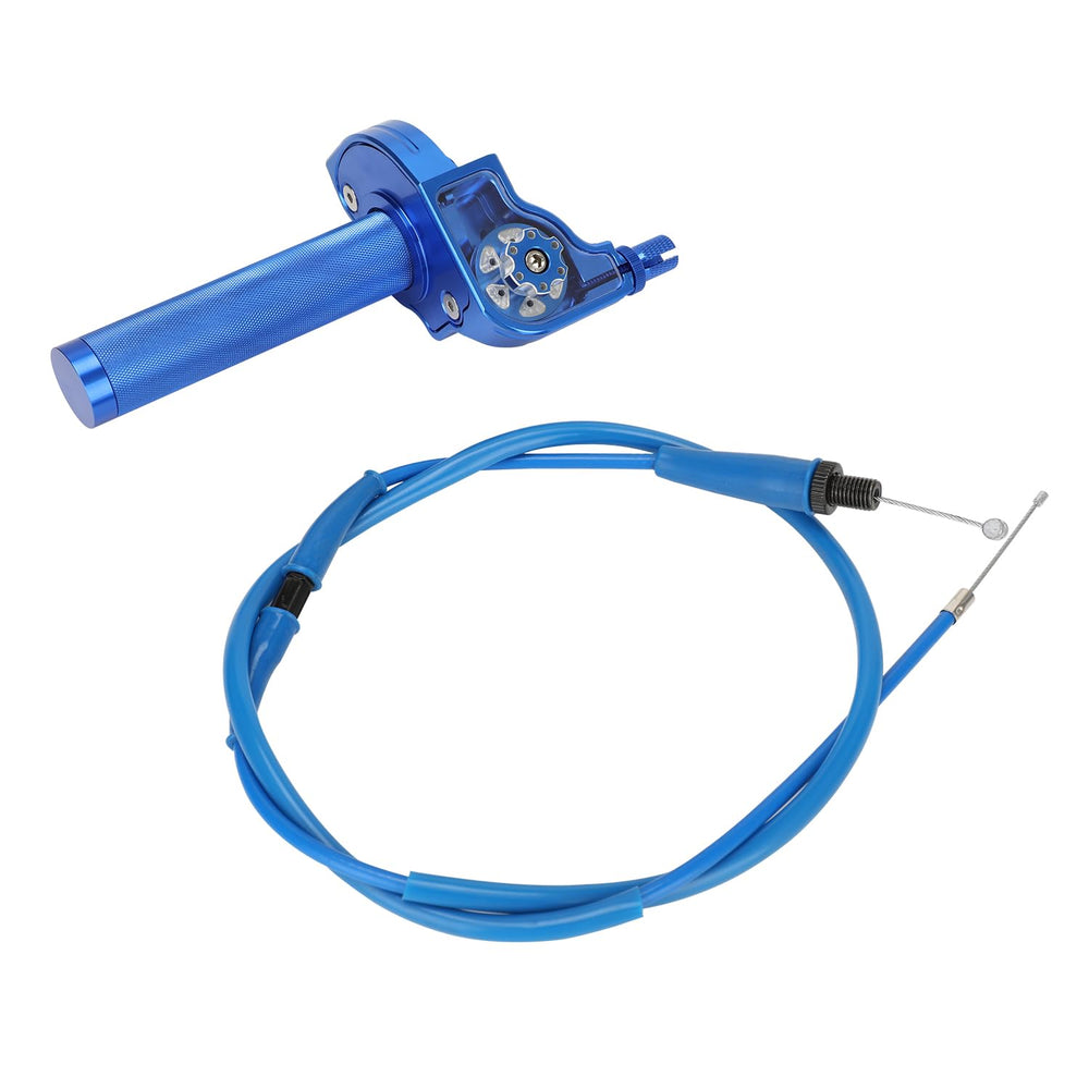 JFG RACING throttle installed on handlebars illustrating compatibility and clearance