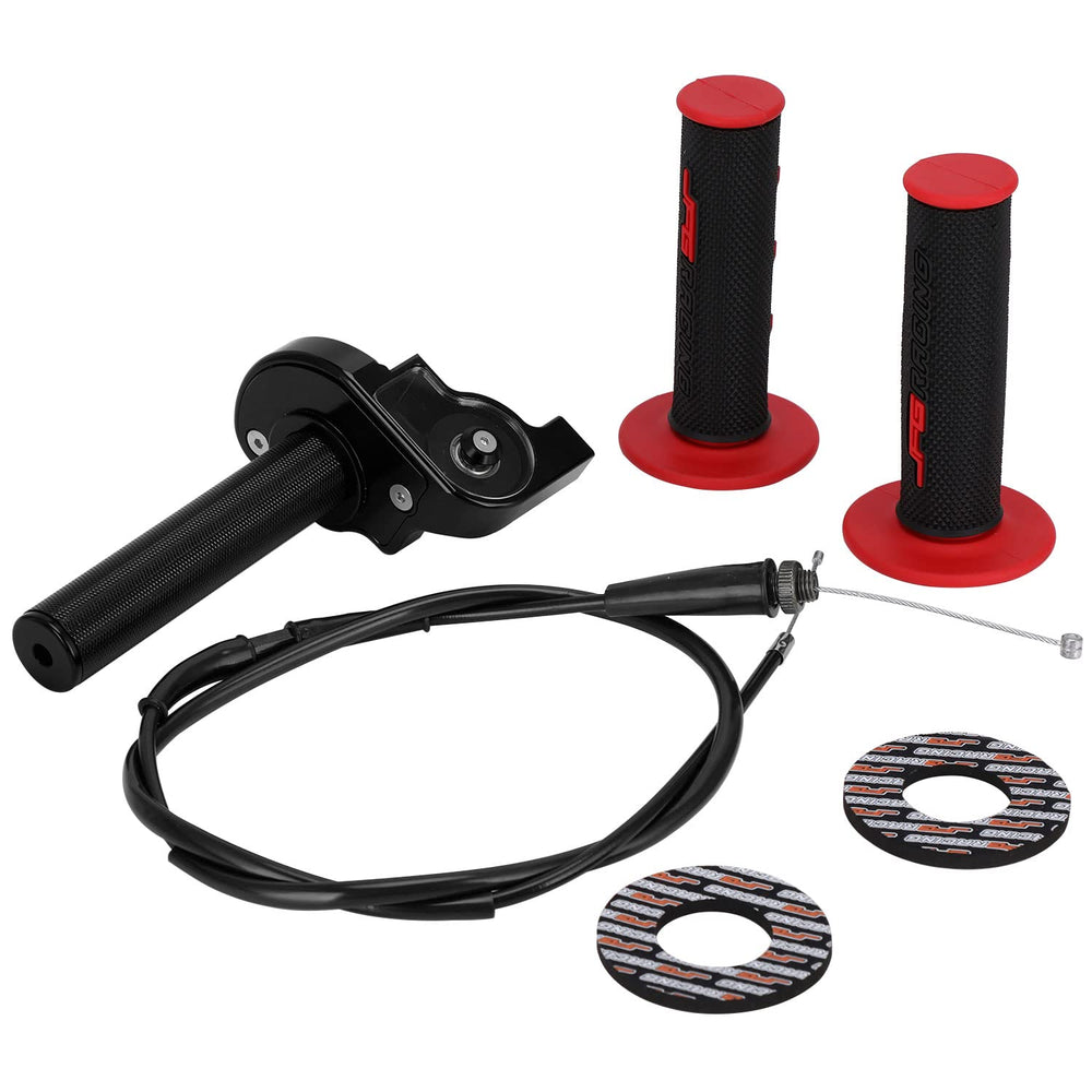 JFG RACING throttle on bike in outdoor setting showing real-world performance